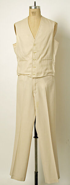 Suit, cotton, linen, American