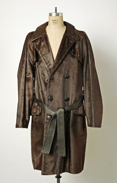 Coat, Bergdorf Goodman (American, founded 1899), fur, leather, American 