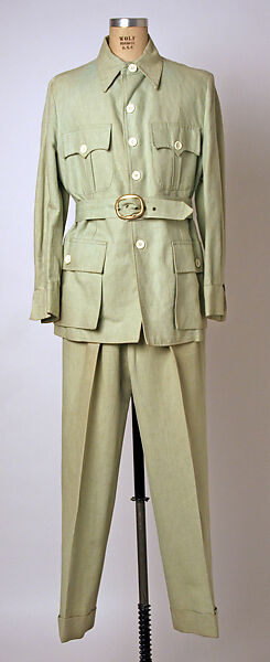 Leisure suit, Pierre Cardin (French (born Italy), San Biagio di Callalta 1922–2020 Neuilly), linen, French 