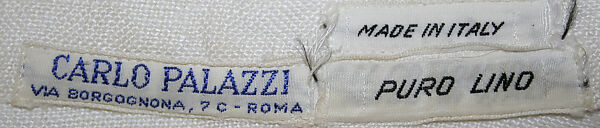 Leisure suit, Carlo Palazzi, Inc., linen, Italian