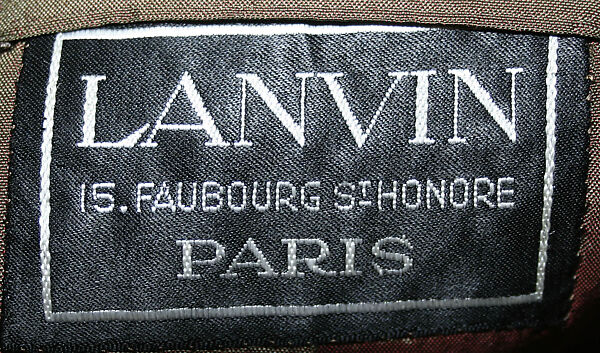 Suit, House of Lanvin (French, founded 1889), wool, French