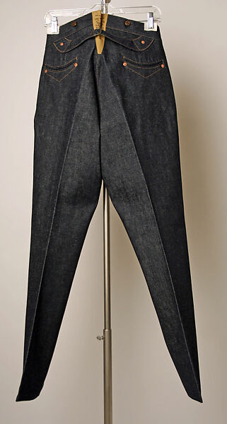 Jeans, Levi-Strauss and Company (American, founded ca. 1853), cotton, copper, American