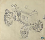 Tractor Study for “America Today” Murals (Midwest panel), Thomas Hart Benton  American, Graphite on paper