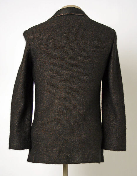 Jacket, B. Piattelli (Italian), (a) wool, synthetic; (b) silk, Italian