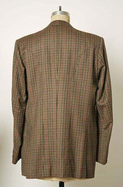 Suit, (d) House of Dior (French, founded 1946), (a,b) cashmere
(c) cotton
(d) silk
(e,f) leather
(g,h) rayon (?), Italian