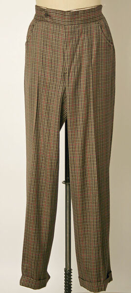 Suit, (d) House of Dior (French, founded 1946), (a,b) cashmere
(c) cotton
(d) silk
(e,f) leather
(g,h) rayon (?), Italian