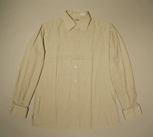 Suit, (d) House of Dior (French, founded 1946), (a,b) cashmere
(c) cotton
(d) silk
(e,f) leather
(g,h) rayon (?), Italian