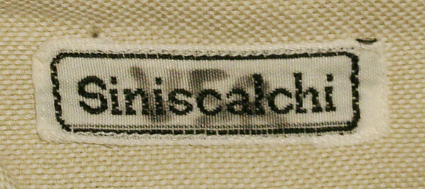 Suit, (d) House of Dior (French, founded 1946), (a,b) cashmere
(c) cotton
(d) silk
(e,f) leather
(g,h) rayon (?), Italian