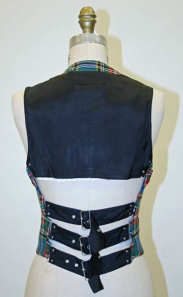 Ensemble, Jean Paul Gaultier (French, born 1952), a) wool, synthetic; b) wool, leather, synthetic, French