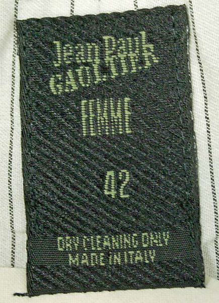 Ensemble, Jean Paul Gaultier (French, born 1952), a) wool, synthetic; b) wool, leather, synthetic, French