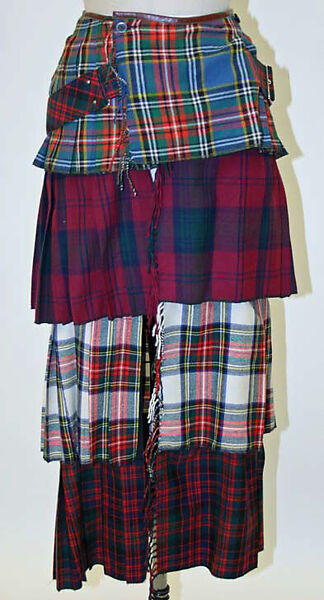 Ensemble, Jean Paul Gaultier (French, born 1952), a) wool, synthetic; b) wool, leather, synthetic, French