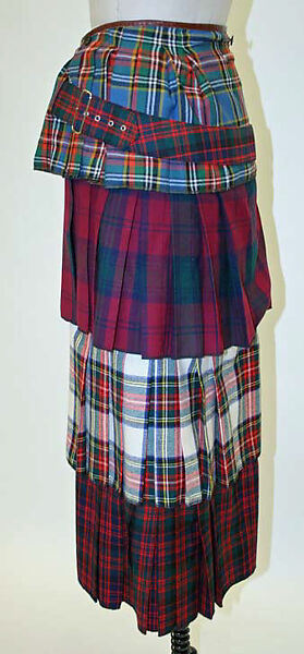 Ensemble, Jean Paul Gaultier (French, born 1952), a) wool, synthetic; b) wool, leather, synthetic, French