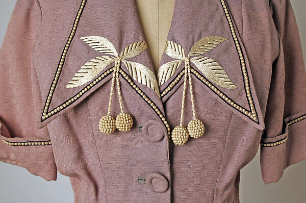 Suit, Bruyère (French, founded 1928–1959), eastman's koda filament estron yarn, teca estron staple, French