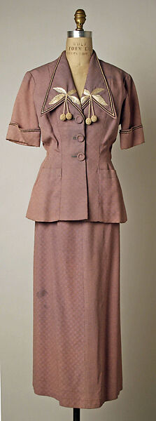 Suit, Bruyère (French, founded 1928–1959), eastman's koda filament estron yarn, teca estron staple, French 