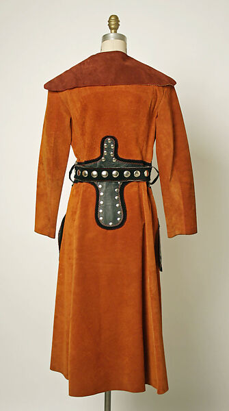 Coat, Stephen Burrows (American, born 1943), leather, American