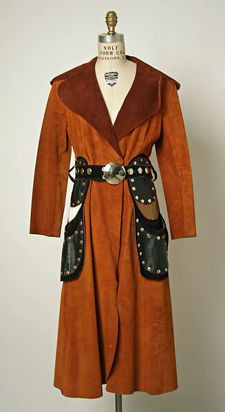 Coat, Stephen Burrows (American, born 1943), leather, American 