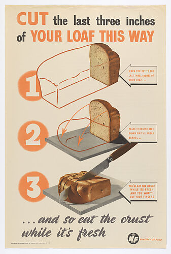 Cut the last three inches of your loaf this way … and so eat the crust while it’s fresh