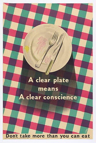 A clear plate means a clear conscience