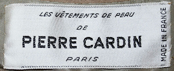 Coat, Pierre Cardin (French (born Italy), San Biagio di Callalta 1922–2020 Neuilly), leather, metal, French