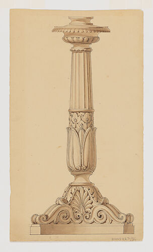 Design for a Candlestick (or Torchère)