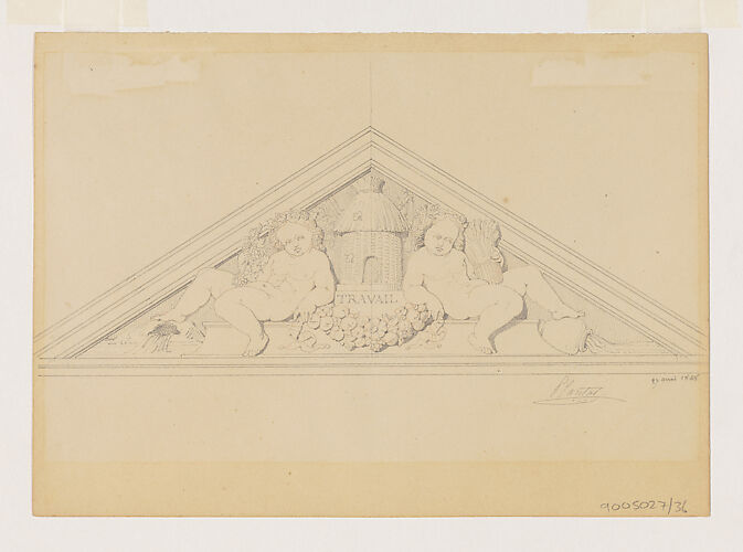 Design for a Pediment dedicated to Labor (Travail)