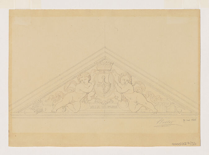 Design for a Pediment inscribed Ville de Paris