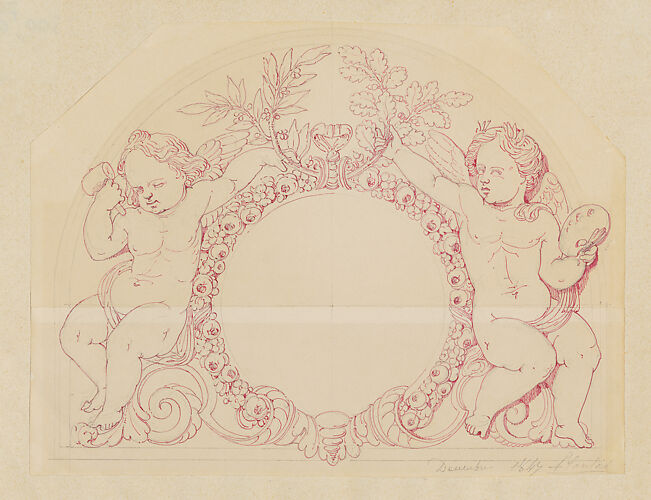 Design for an Overdoor dedicated to Art and Craft