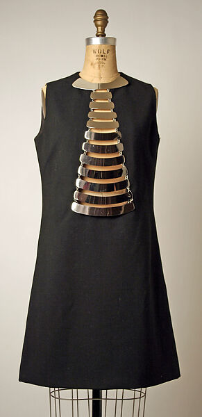 Dress, Pierre Cardin (French (born Italy), San Biagio di Callalta 1922–2020 Neuilly), wool, metal, French 
