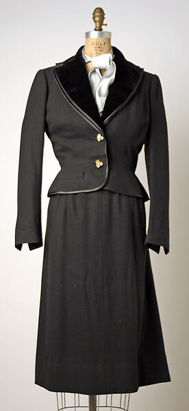 Dinner suit, Hattie Carnegie, Inc. (American, 1918–1965), wool, silk, American 