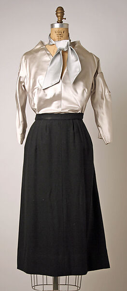 Dinner suit, Hattie Carnegie, Inc. (American, 1918–1965), wool, silk, American
