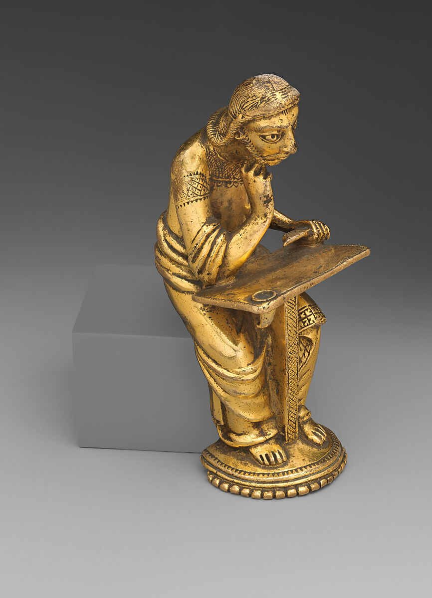 Evangelist, Gilded copper alloy, South Netherlandish