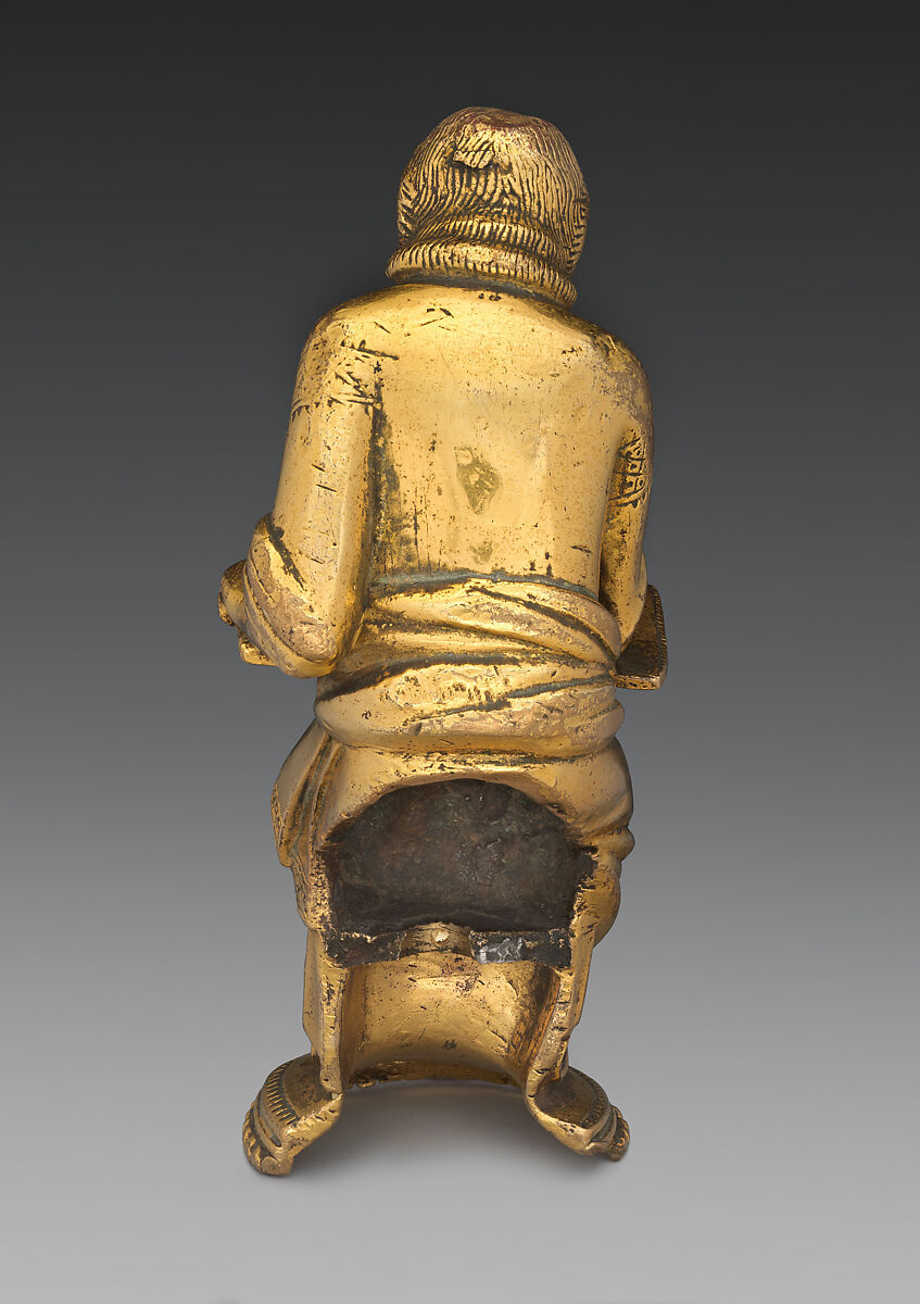 Evangelist, Gilded copper alloy, South Netherlandish