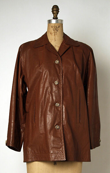 Jacket, Bonnie Cashin (American, Oakland, California 1908–2000 New York), leather, wool, American 