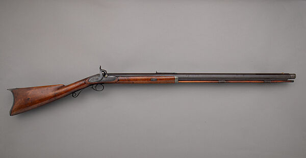 Percussion Rifle and Bullet Mold, James Monroe Jones (American, Raleigh, North Carolina 1821–1905 Ann Arbor, Michigan), Wood (walnut), steel, gold, silver, brass, platinum, North American