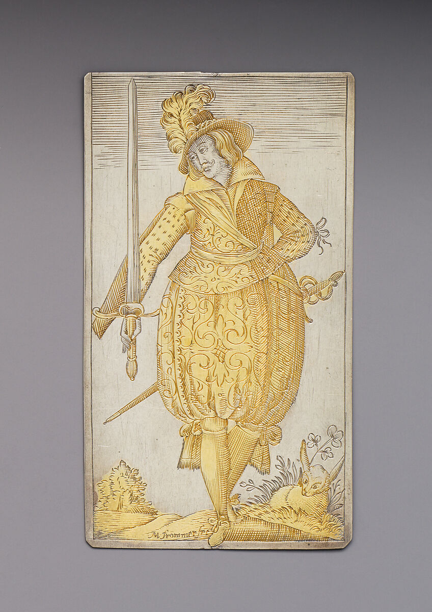 Playing Cards, Michael Frömmer (German, born 1584, master 1612), Parcel-gilt silver, German, Augsburg