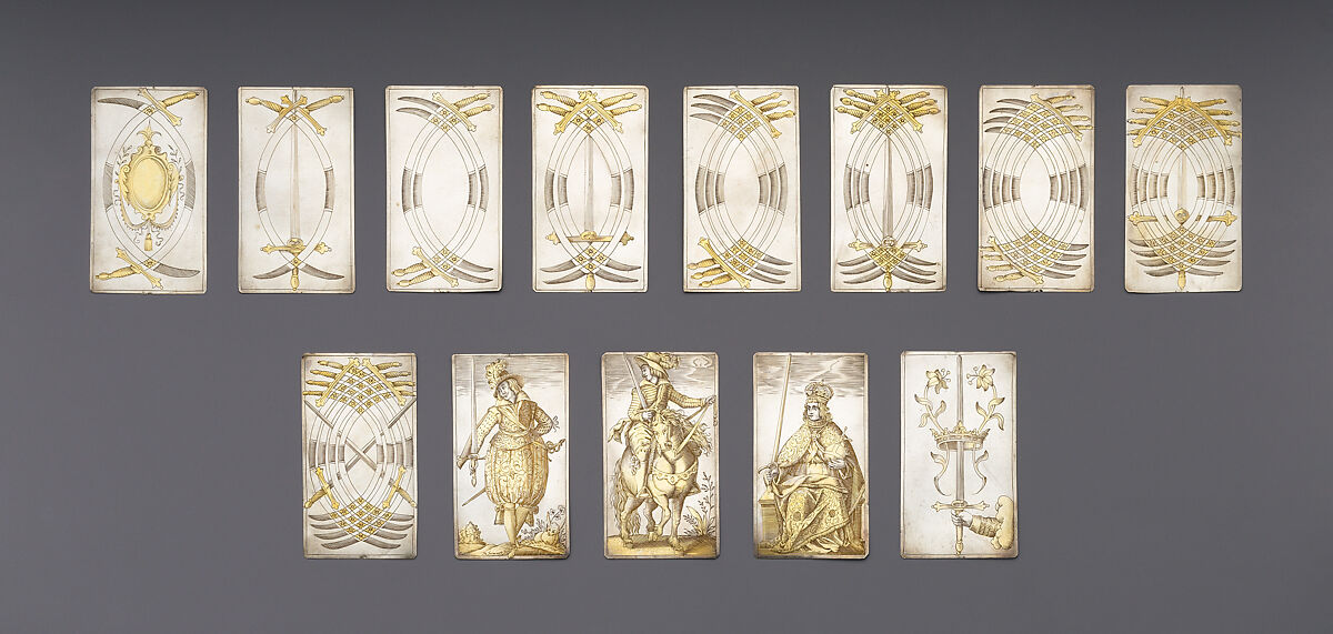 Playing Cards, Michael Frömmer (German, born 1584, master 1612), Parcel-gilt silver, German, Augsburg