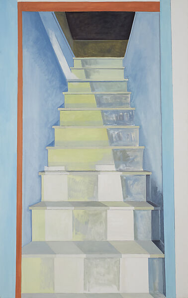 Attic Staircase with Sunlight, Lois Dodd  American, Oil on linen