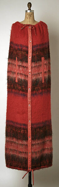 Coat, Bonnie Cashin (American, Oakland, California 1908–2000 New York), mohair, leather, metal, American 