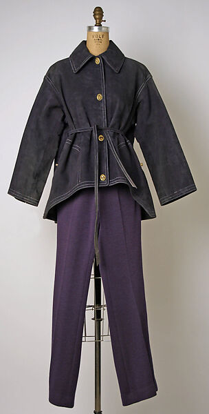 Cycling ensemble, Bonnie Cashin (American, Oakland, California 1908–2000 New York), (a, b) leather; (c) wool, American 