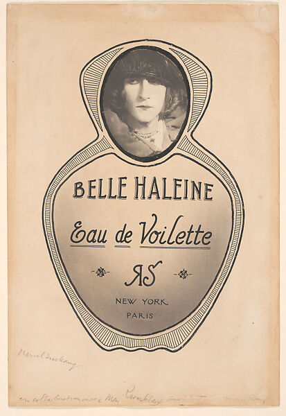 Belle Haleine, Eau de Voilette, Marcel Duchamp  American, born France, Pen and ink, airbrushed ink, photograph heightened with pencil and collage on paper
