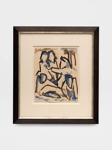 Untitled (Study for five figures), Man Ray  American, Ink and gouache on paper