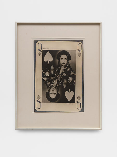 Lise Deharme en dame de pique, Man Ray  American, Gelatin silver print