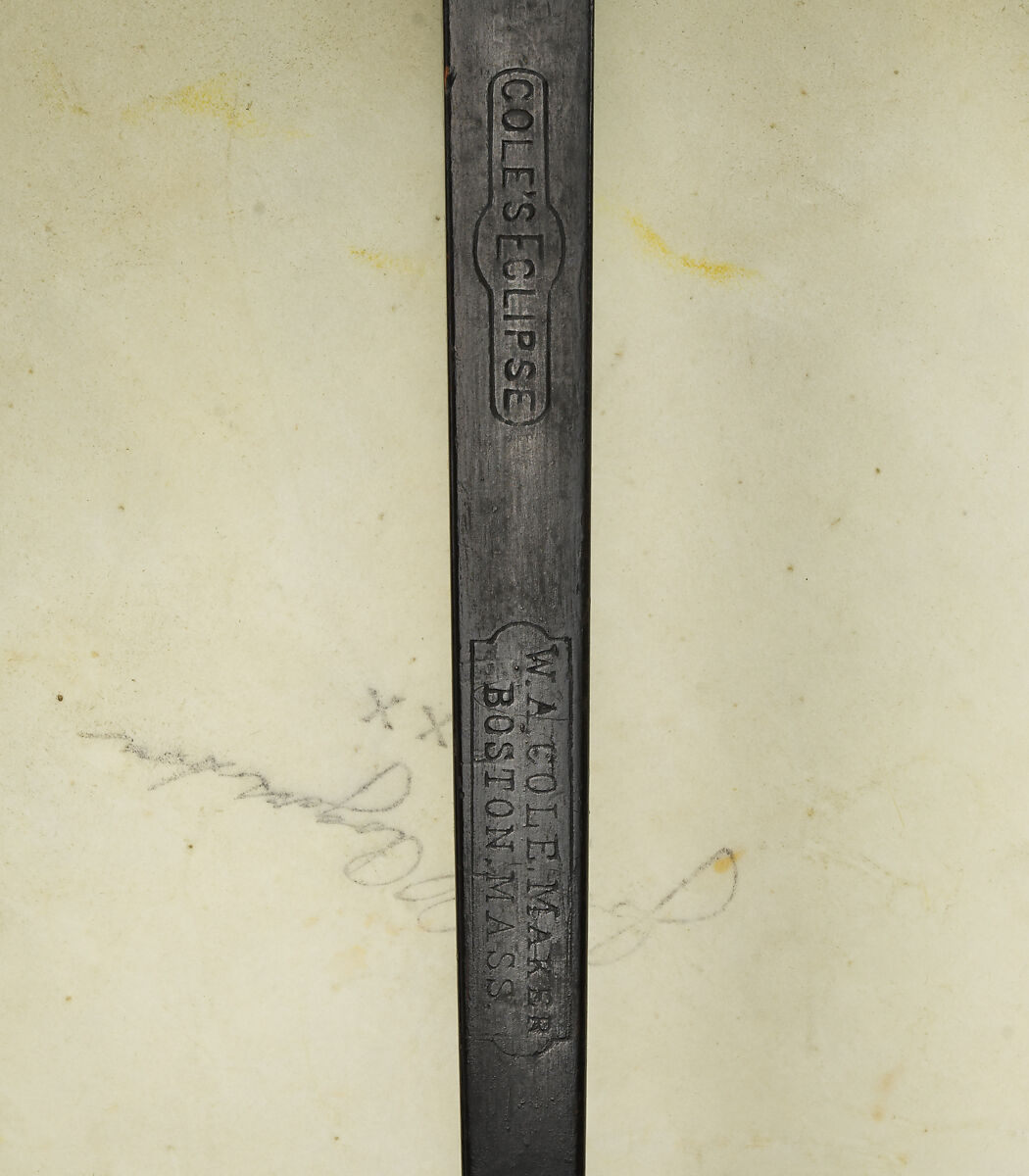 “Eclipse 4000” model banjo, William A. Cole, Calfskin head, various woods (including ebony), metal hardware, mother of pearl and abalone inlays, gut strings, ivory tuners, ivory tailpiece and bone nut, American