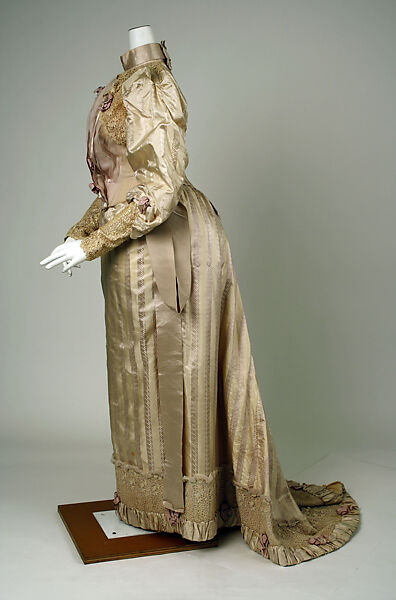 Dress, Redfern (1847–1940), silk, cotton, American