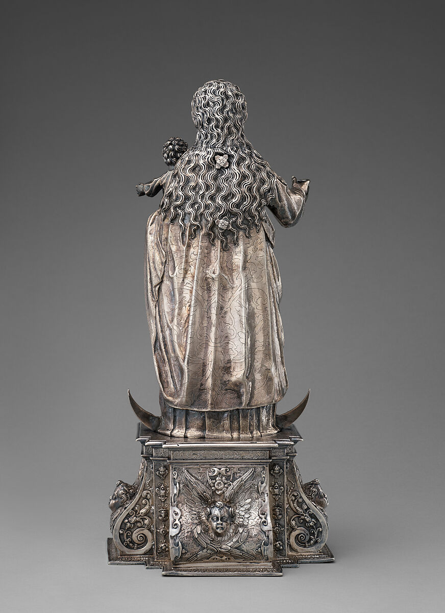 Virgin and Child, Cast, repousséd and chased silver, Indian, Goa