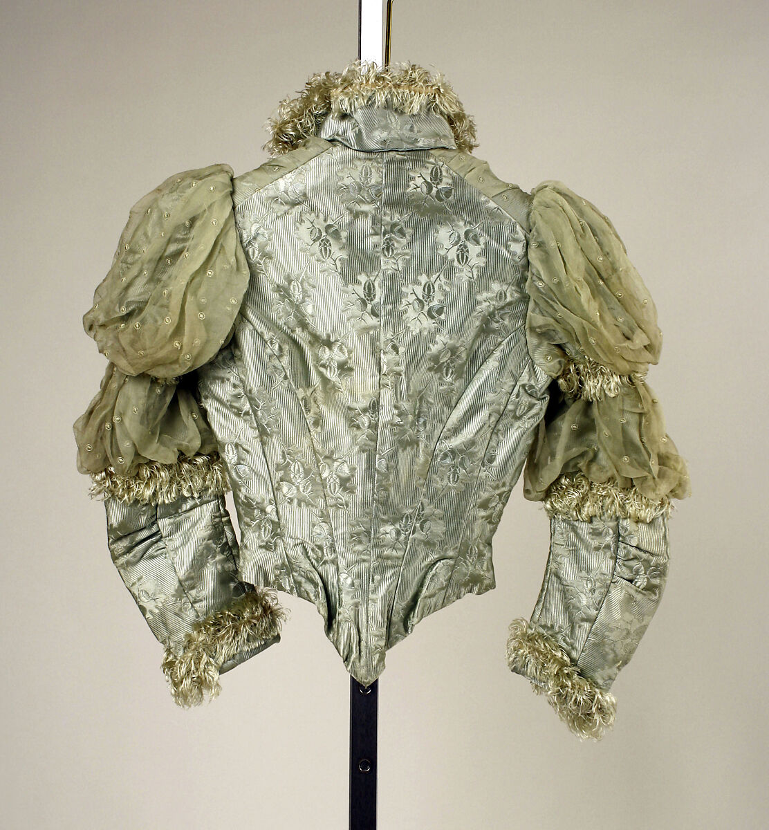 Visiting dress, silk, probably American