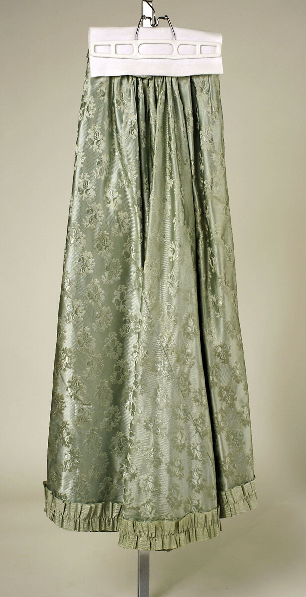 Visiting dress, silk, probably American