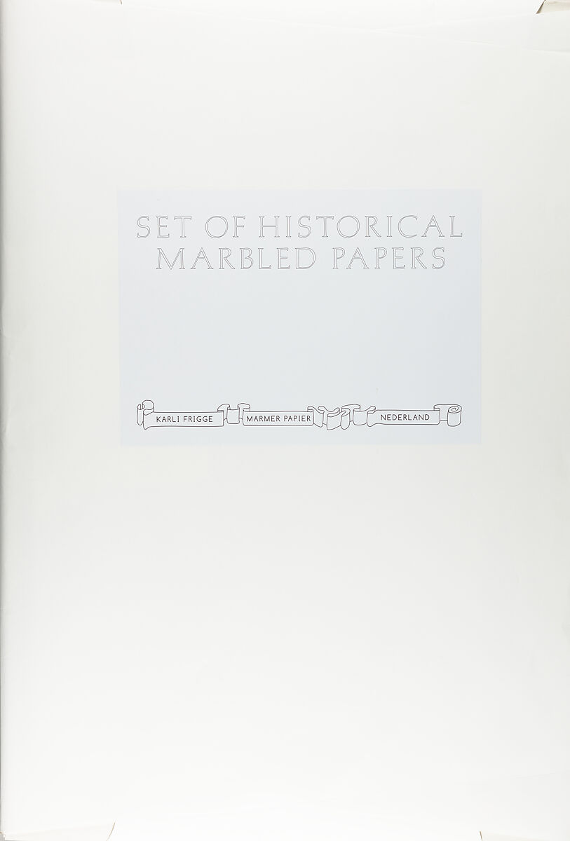 Set of historical marbled papers, Karli Frigge (Dutch, born Rotterdam, 1943)