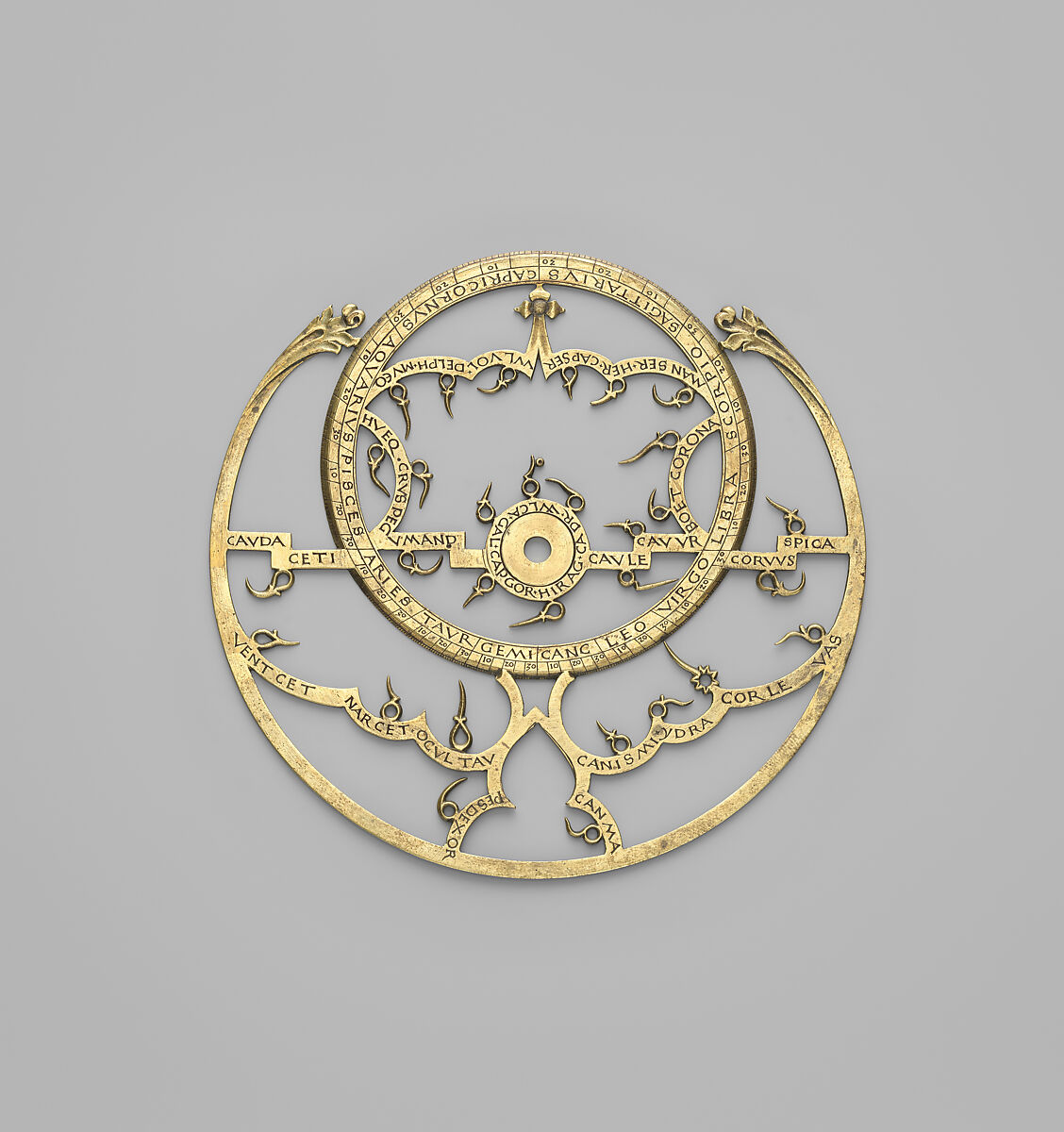 Astrolabe, Regiomontanus (b. Johannes Müller, 1436–1476), Copper alloy, German or Italian
