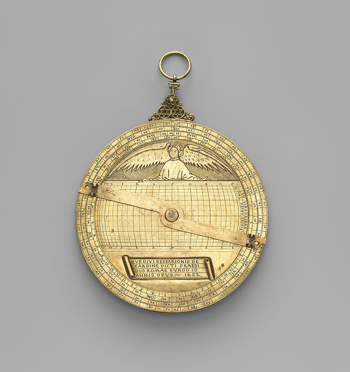 Astrolabe, Regiomontanus (b. Johannes Müller, 1436–1476), Copper alloy, German or Italian